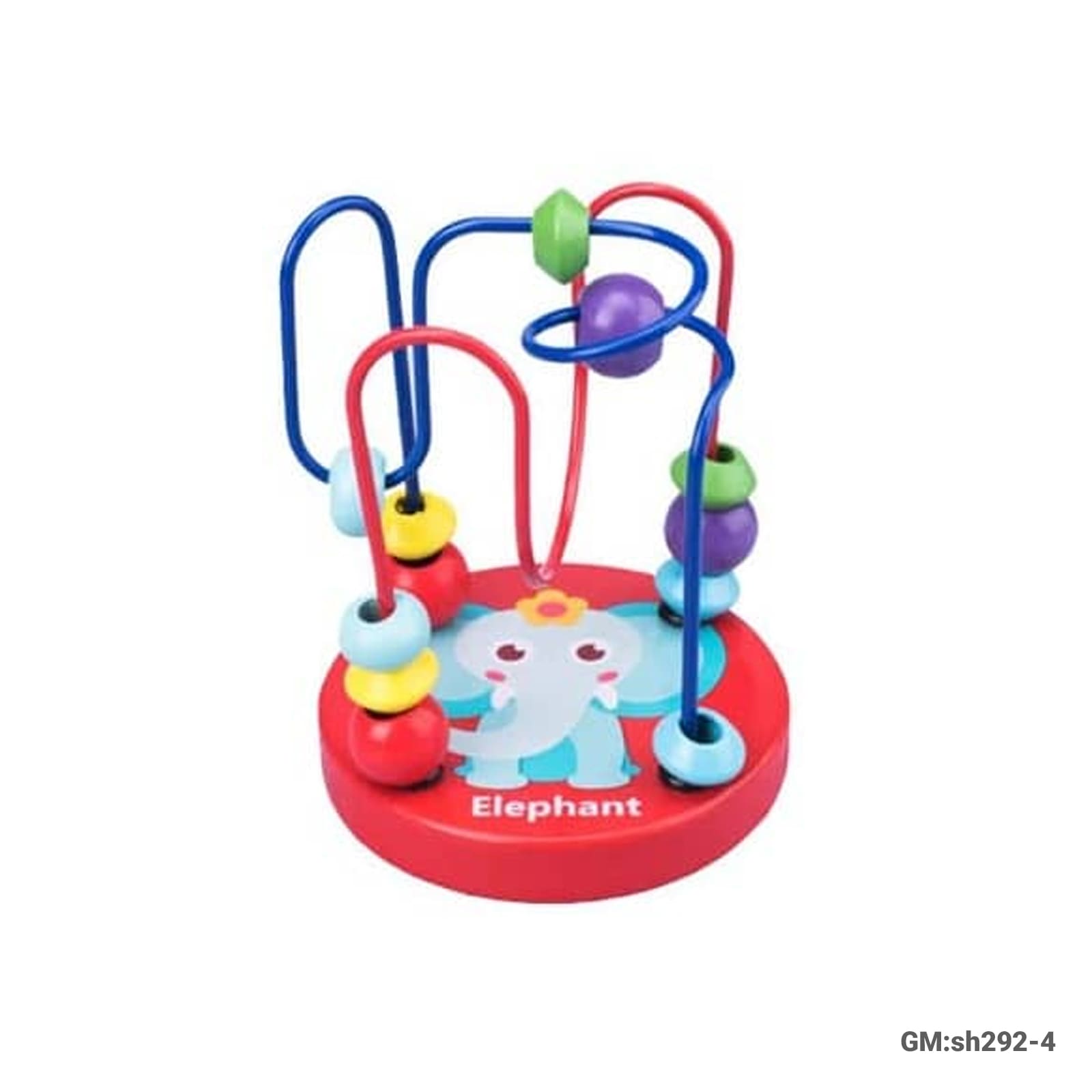 Wooden Educational Bead Maze Toy with Wire Roller – Baby Counting and Motor Skills Puzzle (SH292-4)