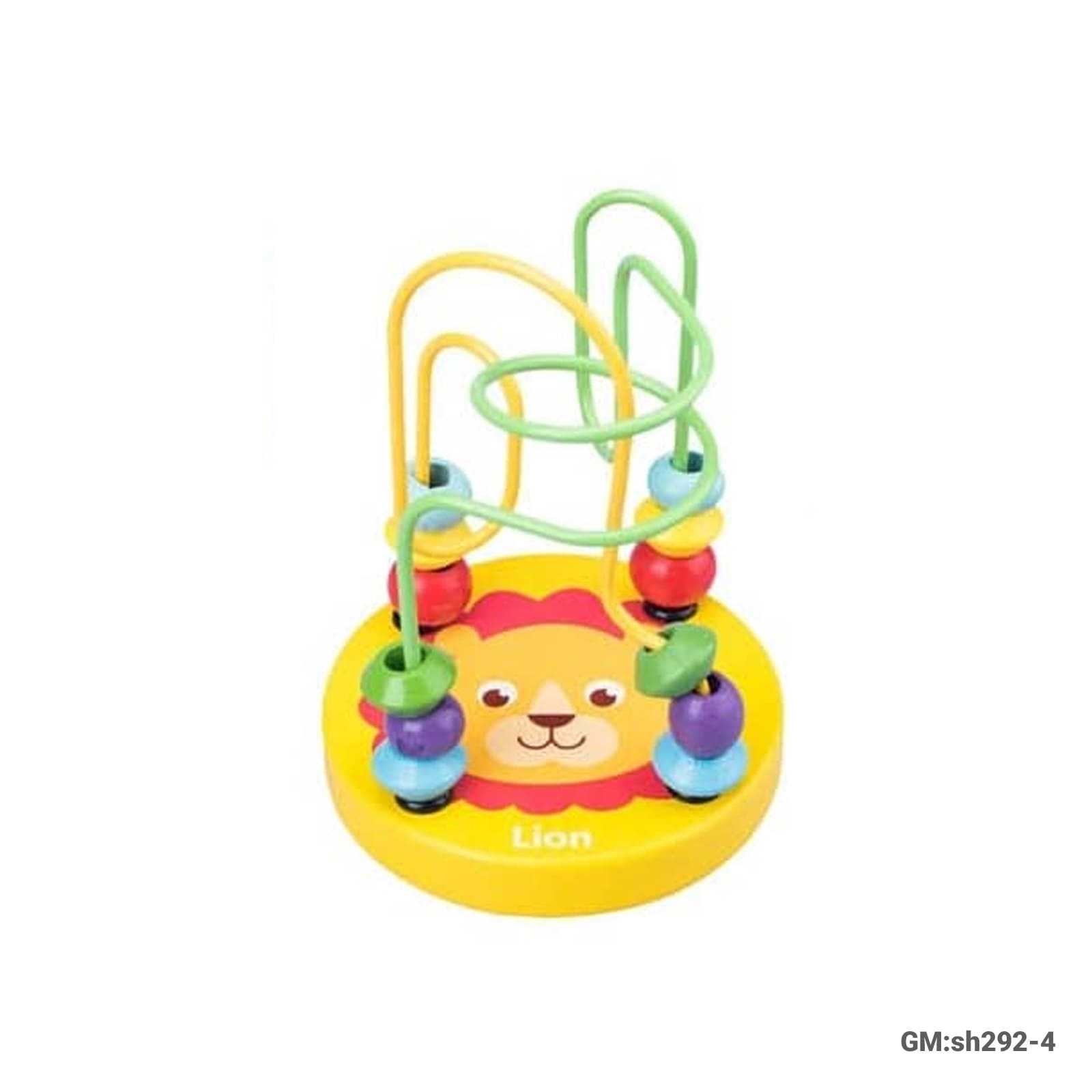 Wooden Educational Bead Maze Toy with Wire Roller – Baby Counting and Motor Skills Puzzle (SH292-4)