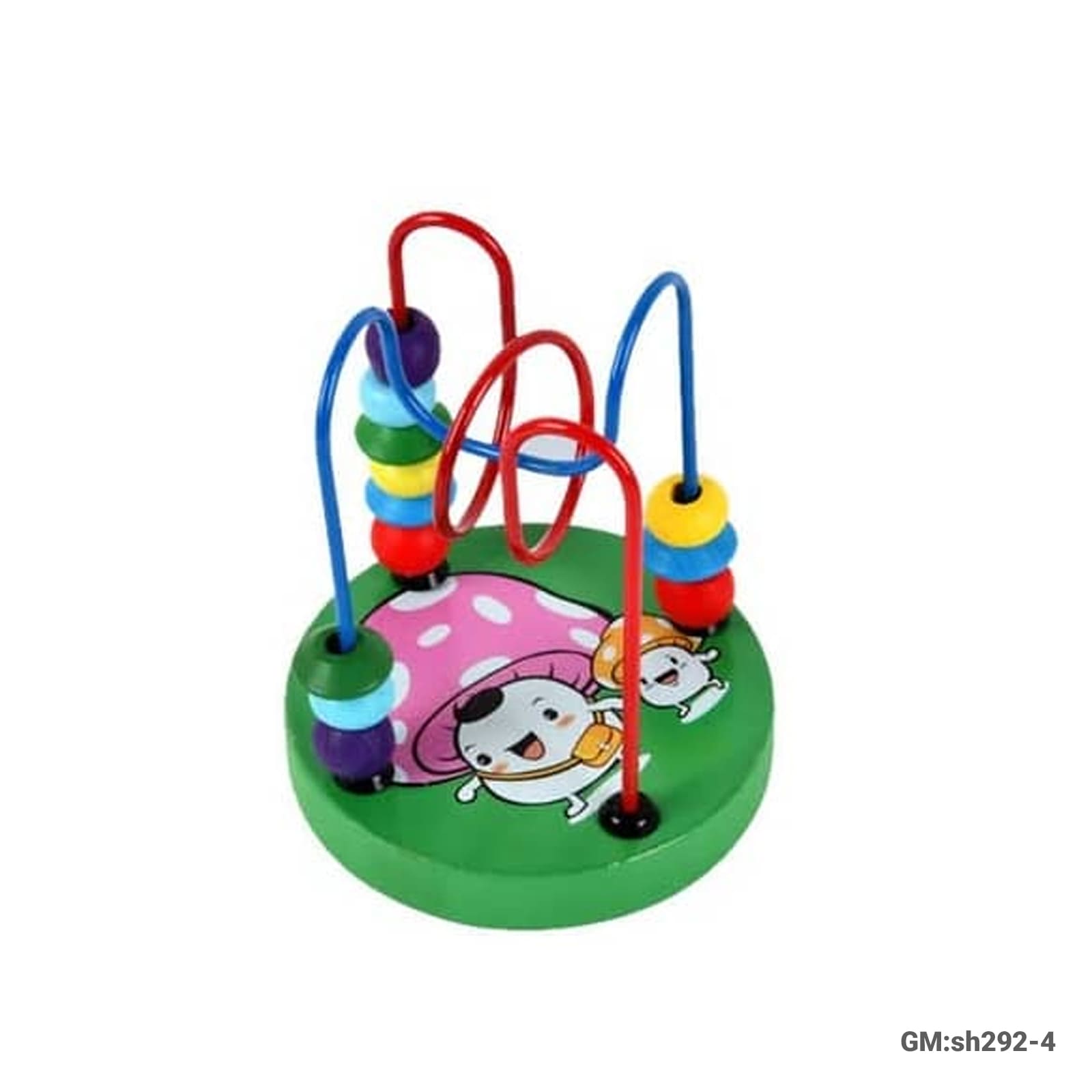 Wooden Educational Bead Maze Toy with Wire Roller – Baby Counting and Motor Skills Puzzle (SH292-4)