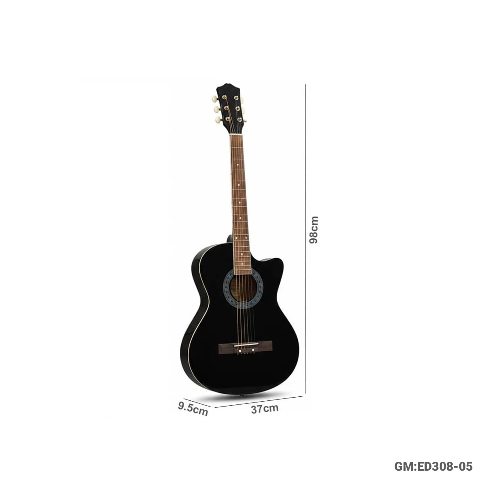 Classical Acoustic Guitar for Entertainment & Musical Practice – Full Size String Guitar (98 cm) – ED308-05