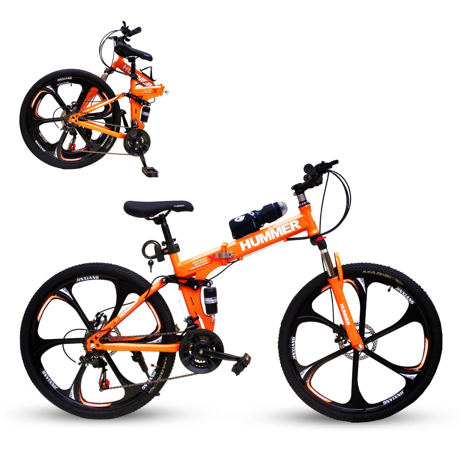 حلقة الدراجة القابلة للطي HUMMER بحجم 24 بوصة