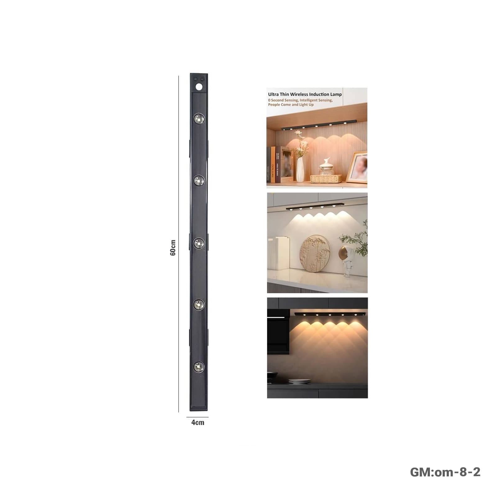 Smart Cabinet Light with Motion Sensor – No-Drill Mount "om-7"