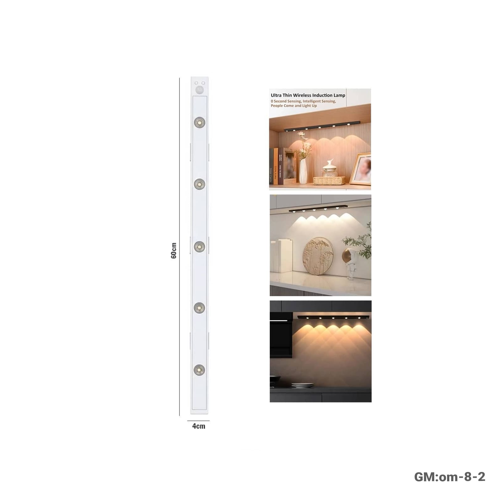 Smart Cabinet Light with Motion Sensor – No-Drill Mount "om-7"