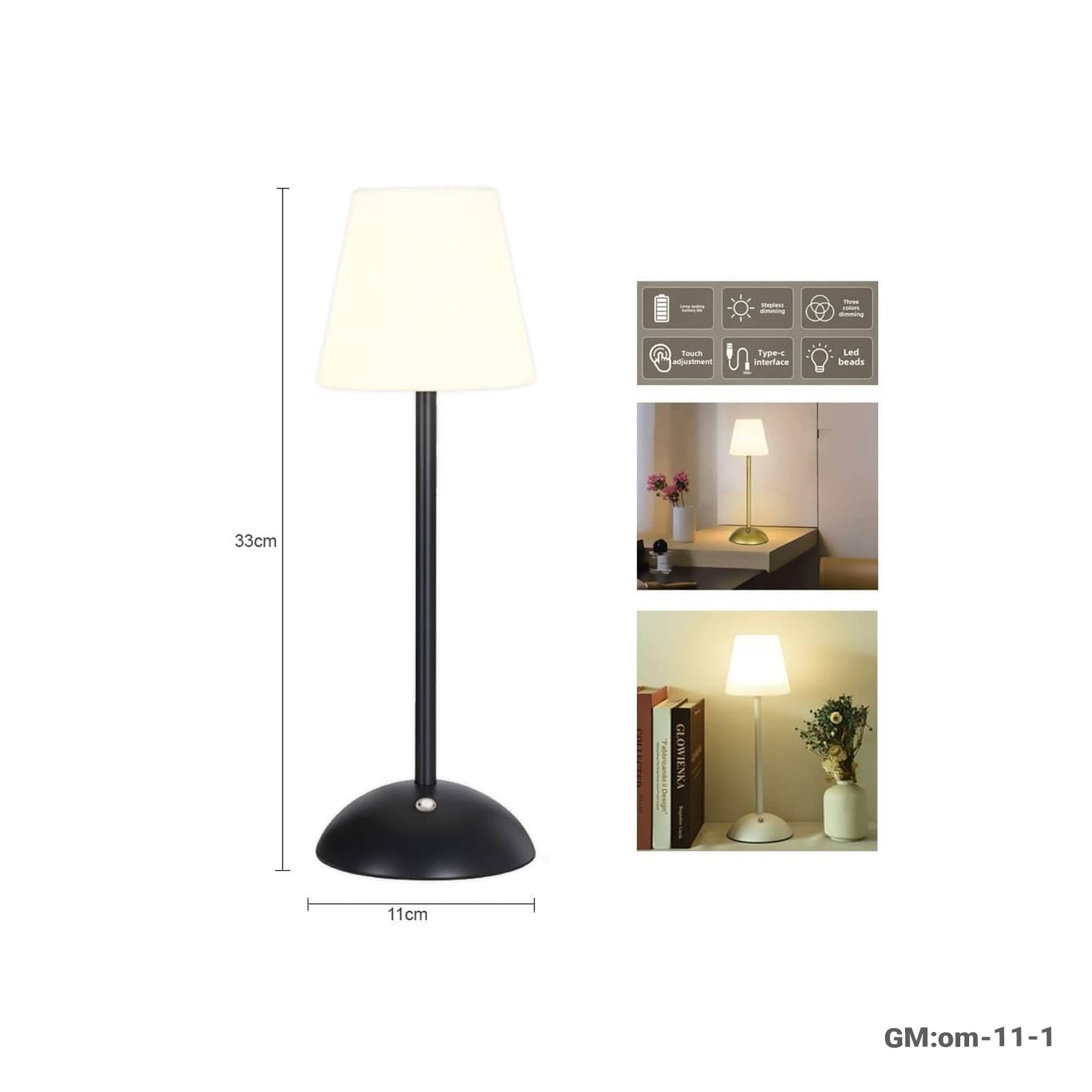 Portable Bedside Lamp – Rechargeable LED Table Lamp"om-11-1"
