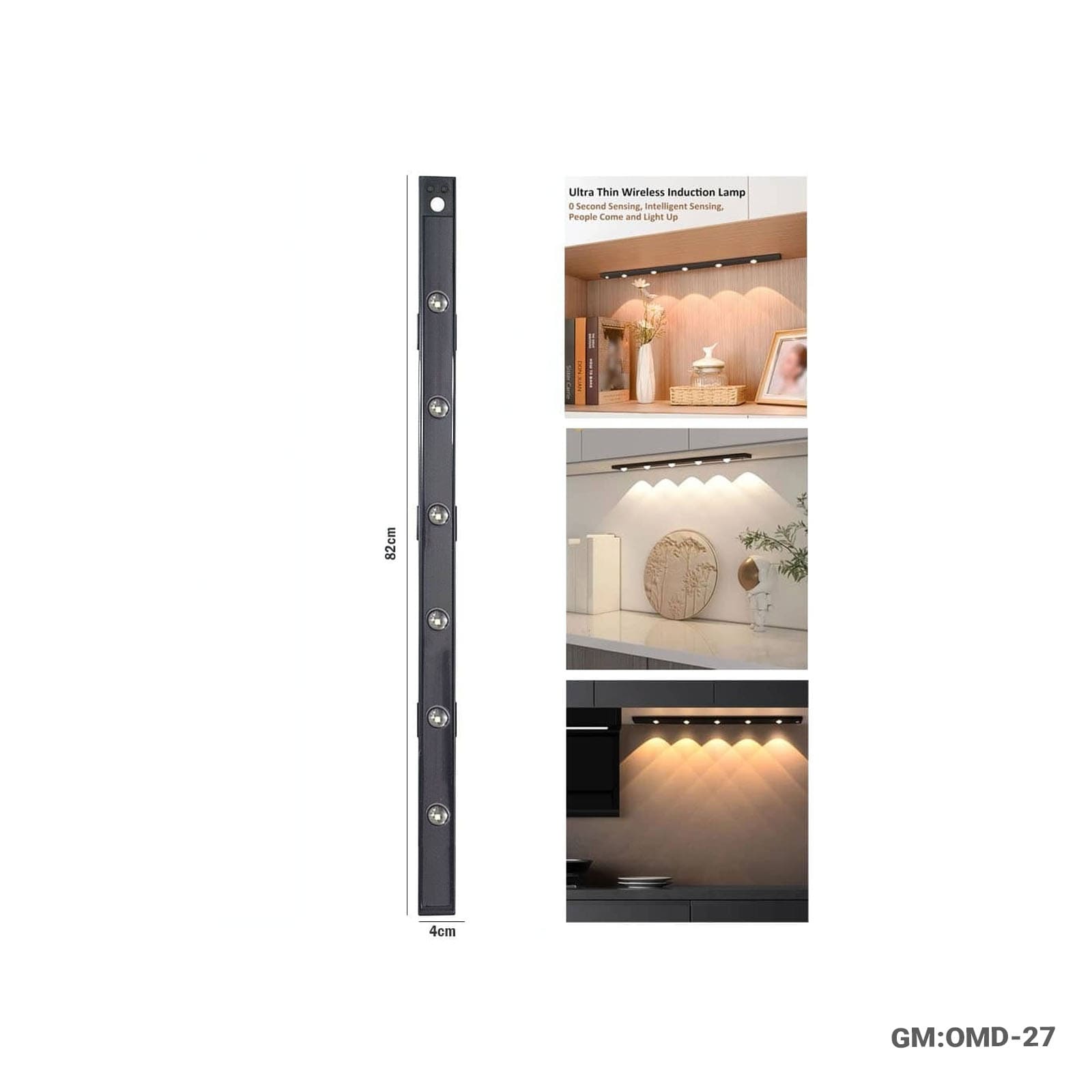 Smart Cabinet Light – Motion Sensor Rechargeable LED Bar (Model OM-7-2)