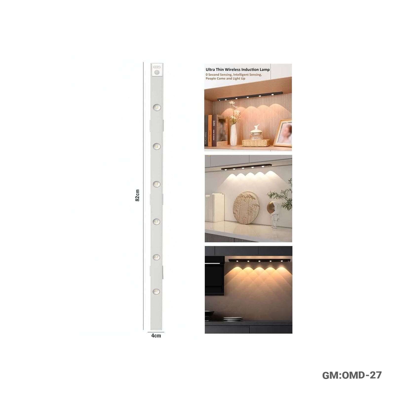 Smart Cabinet Light – Motion Sensor Rechargeable LED Bar (Model OM-7-2)