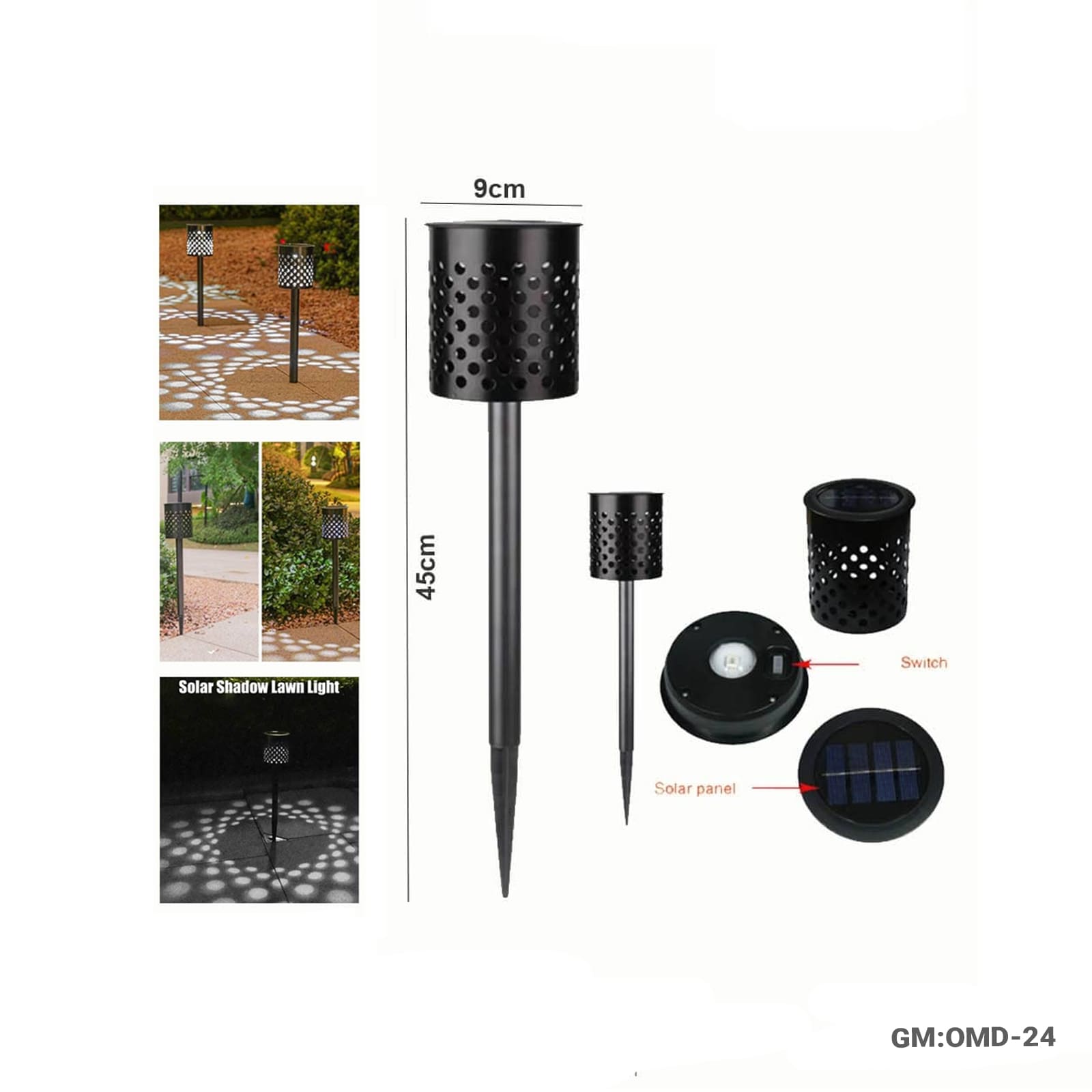 LED Lighting Solar High Brightness Garden Spotlight"OMD-24"