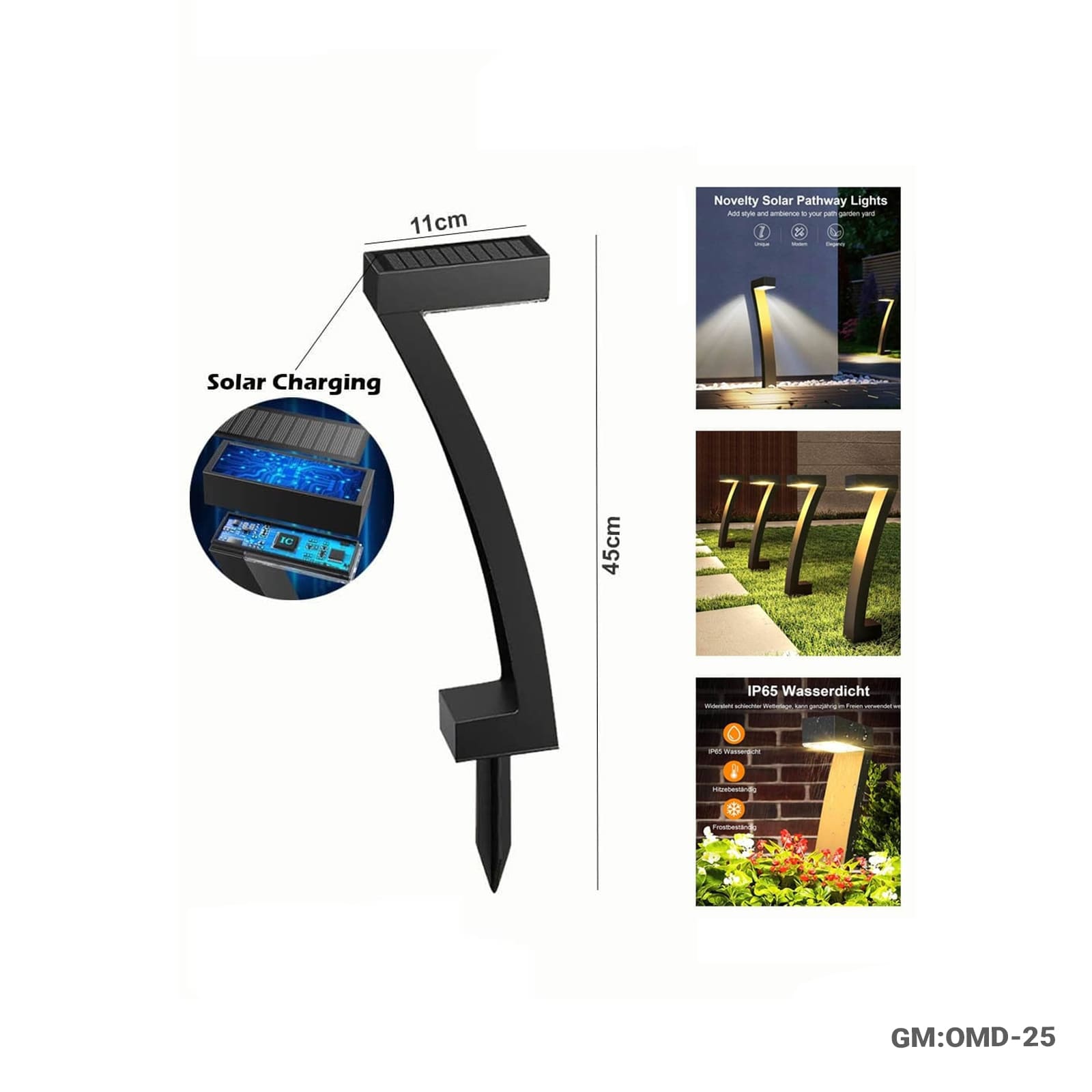 Warm Solar High Brightness Seven-Shaped Garden Spotlight"OMD-25"