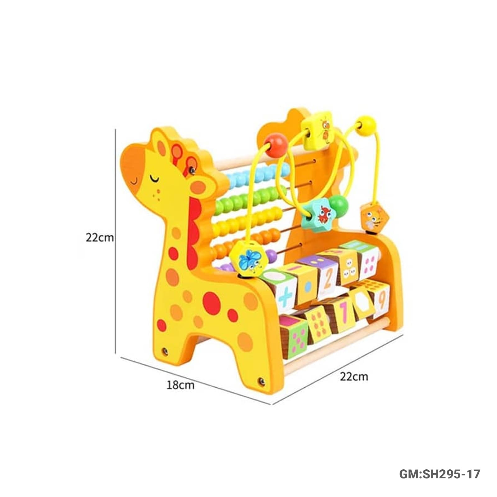Multifunctional Wooden Educational Counting Toy – Numbers, Abacus Beads & Math Learning Set (SH295-17)