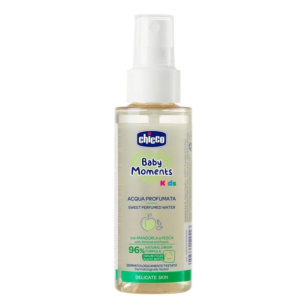 Chicco Baby Moments Kids Sweet Perfumed Water for Delicate Skin with Almond & Peach 100ml (C10251)