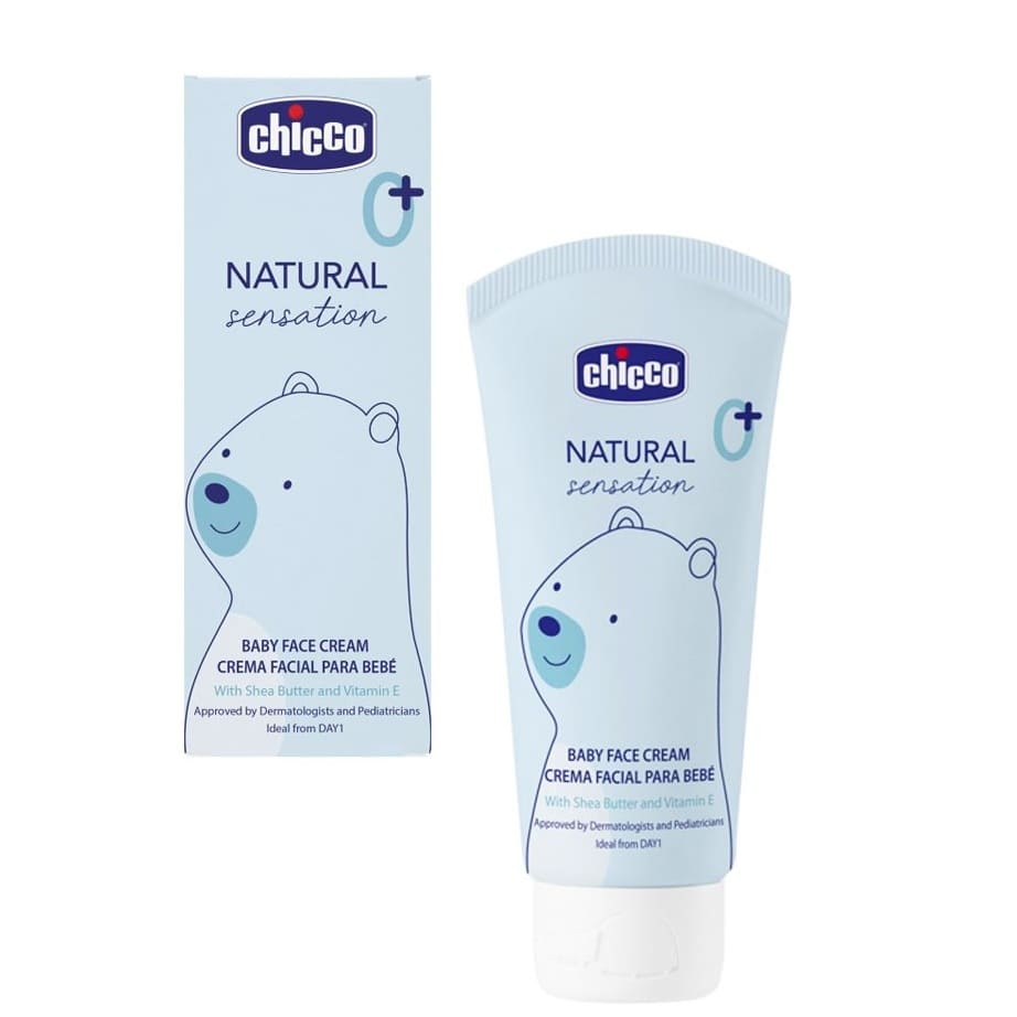 Chicco Natural Sensation Baby Face Cream with Shea Butter and Vitamin E for Newborns 0m+ 50ml (C11521)