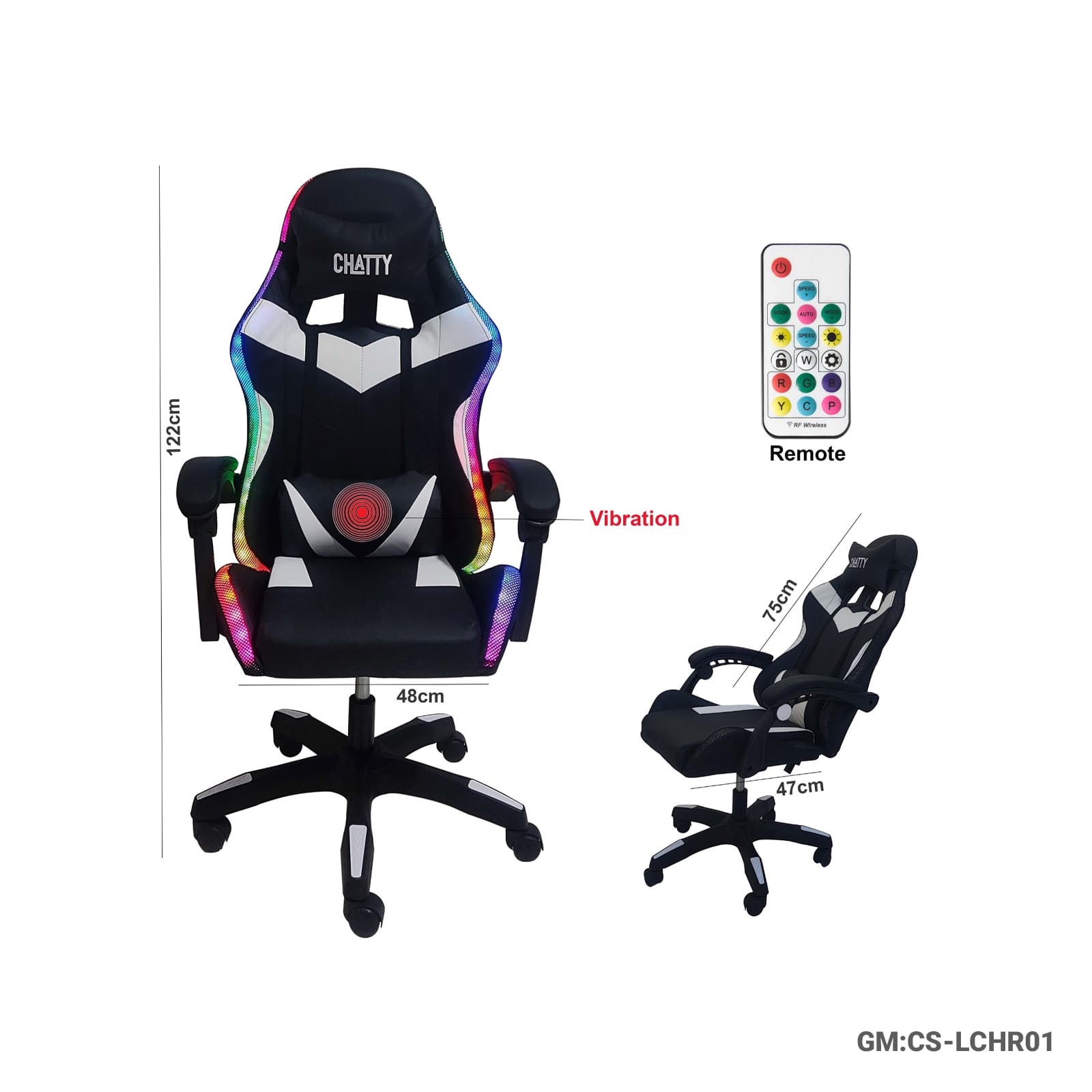 CHATTY RGB Comfortable Leather Gaming Chair "CS-LCHR01"