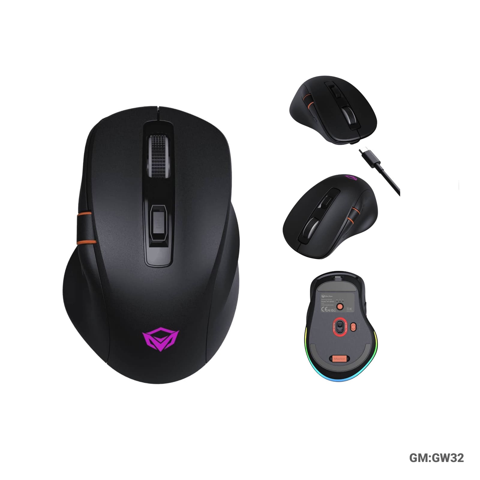 Meetion GW32 Three-Mode 2.4G Wireless Bluetooth & Wired Gaming Mouse