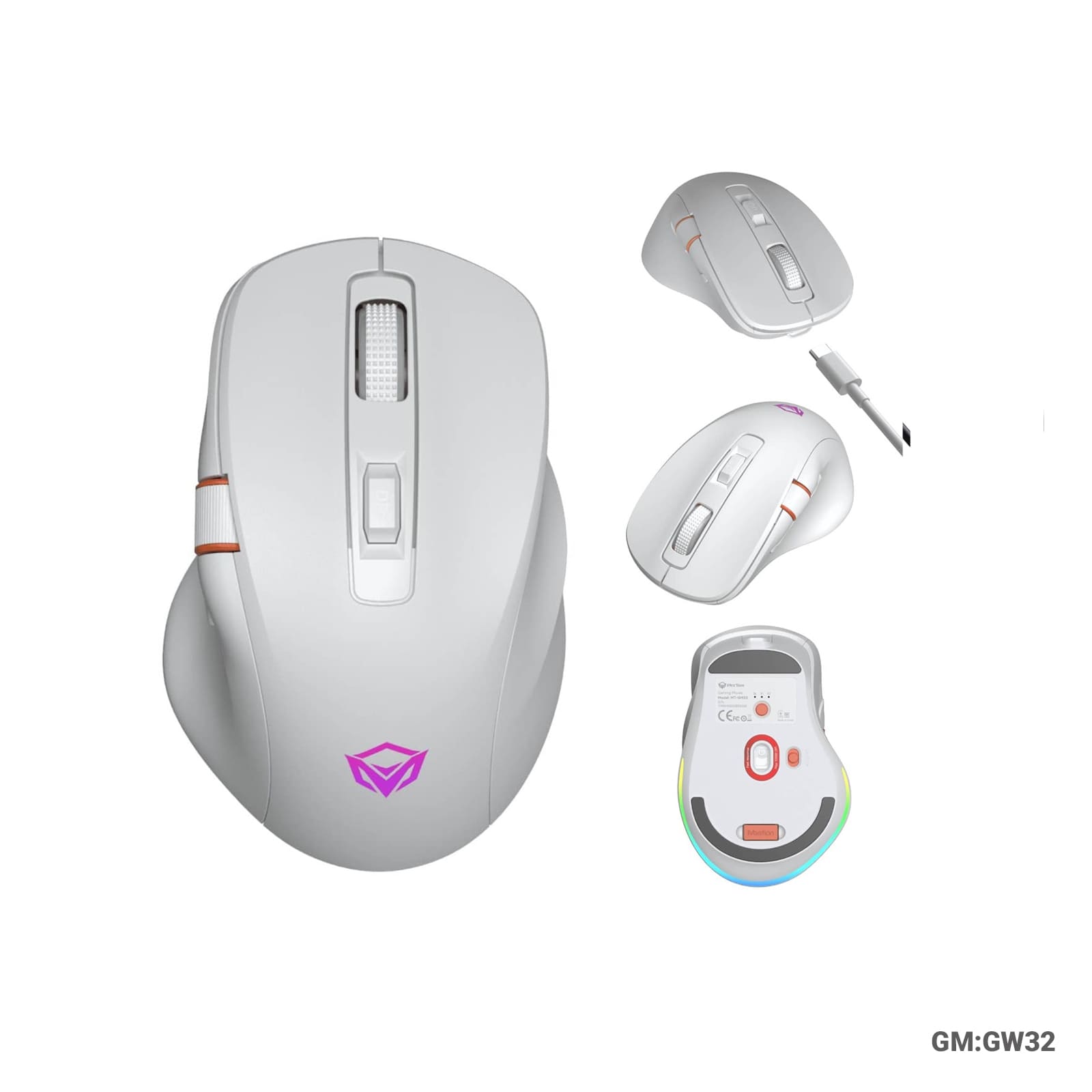 Meetion GW32 Three-Mode 2.4G Wireless Bluetooth & Wired Gaming Mouse