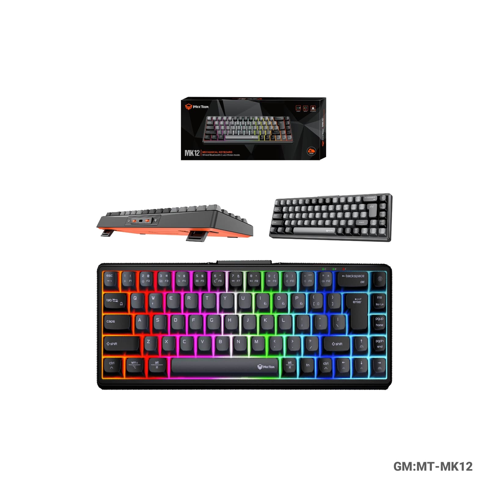 MEETION 65% Triple-Mode Wireless RGB Mechanical Keyboard "MT-MK12"