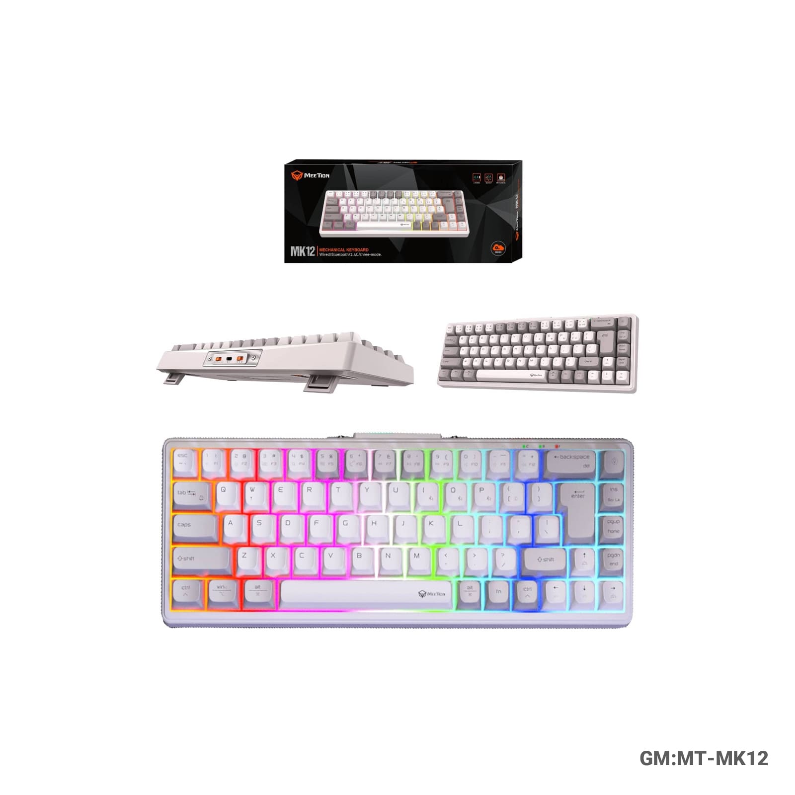 MEETION 65% Triple-Mode Wireless RGB Mechanical Keyboard "MT-MK12"