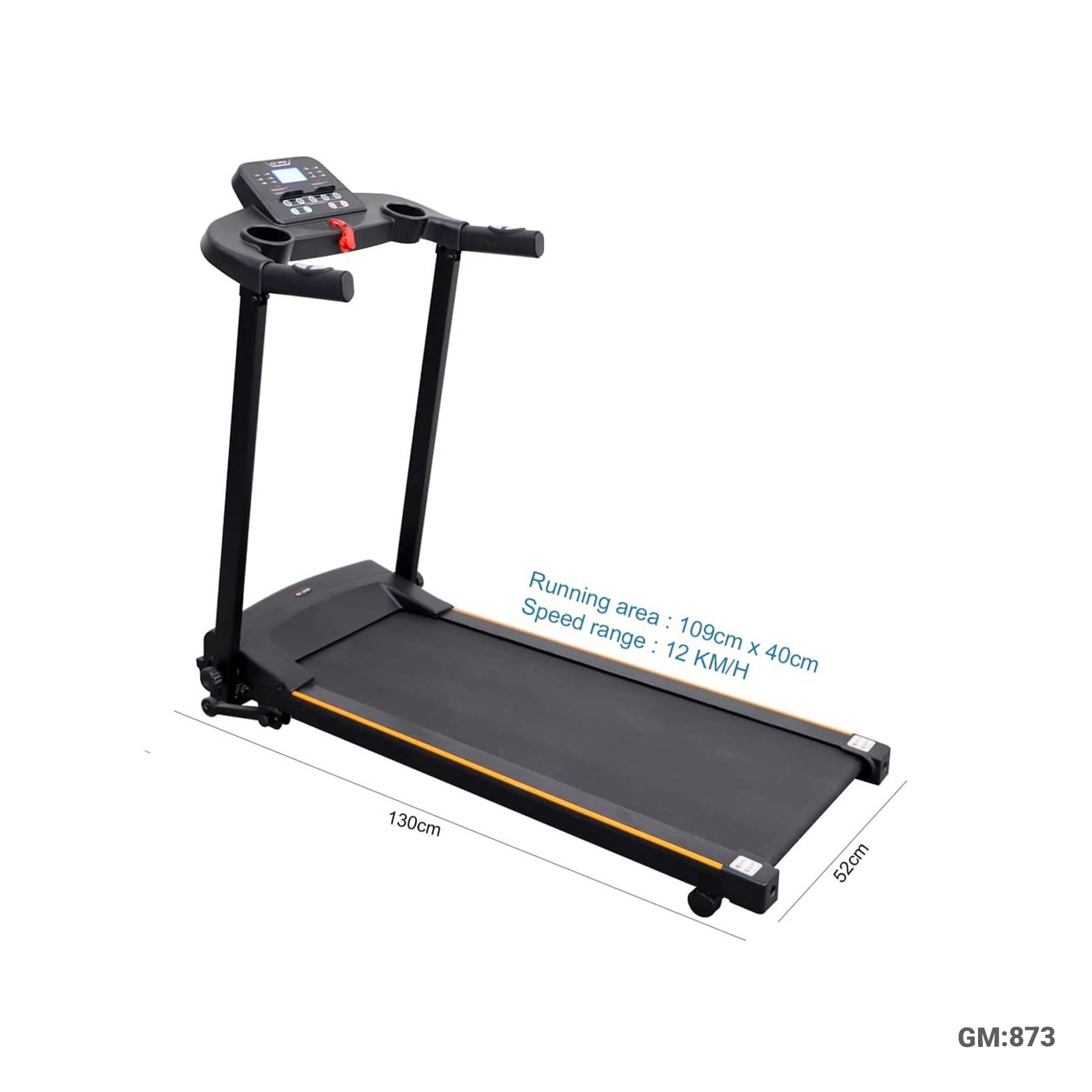 Compact Electric Treadmill for Office & Home – DC200HP Motor, 12KM/H Speed "873"