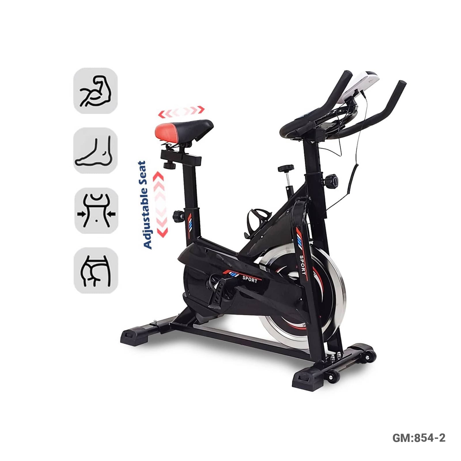 Indoor Cycling Bike for Cardio Workout – Adjustable Seat | Max Weight 130kg "854-2"