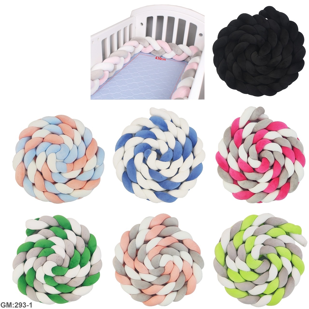 Soft Bed  Bumper for Baby Crib "cu401-1"