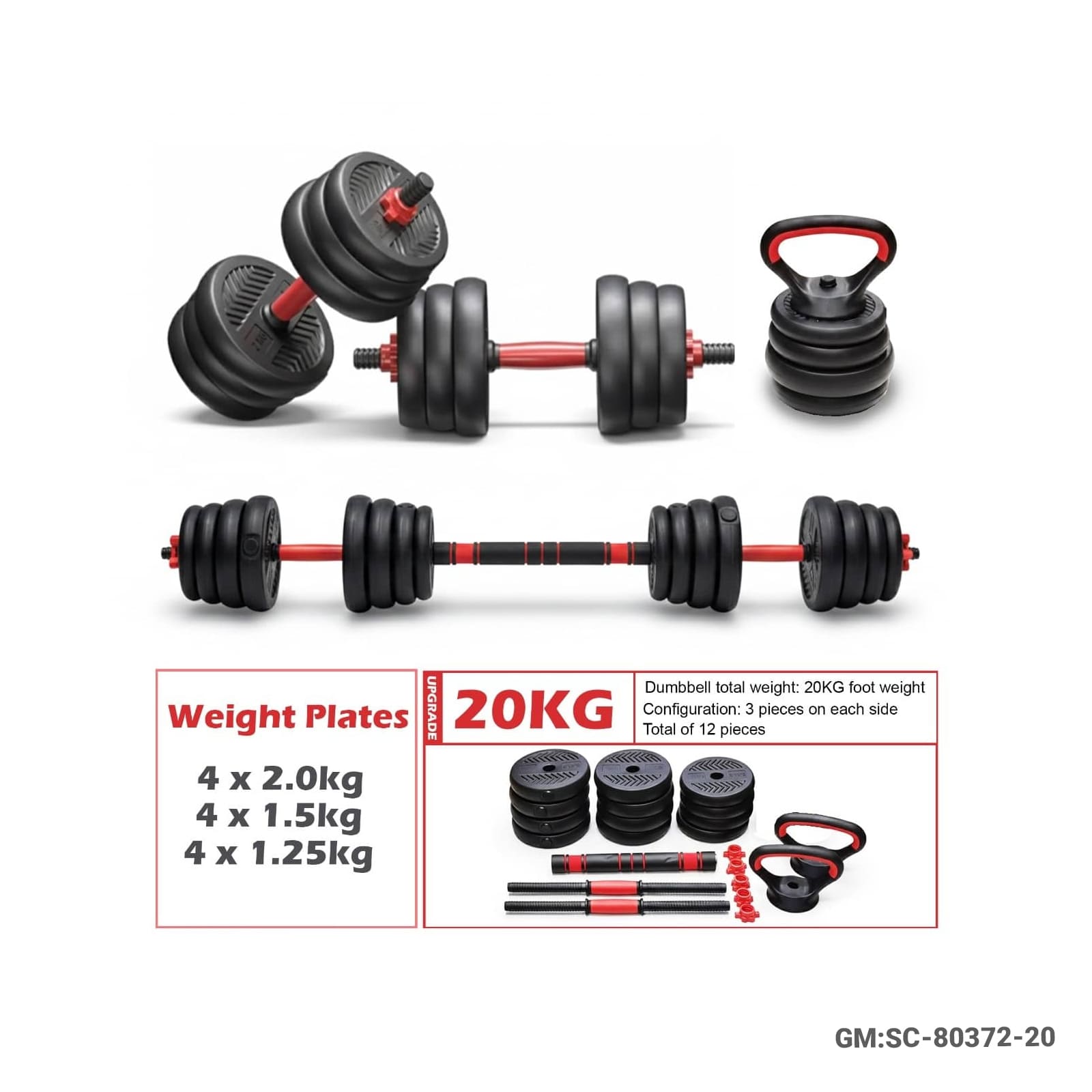 Multifunctional Dumbbell Set – 4-in-1"sc-80372"
