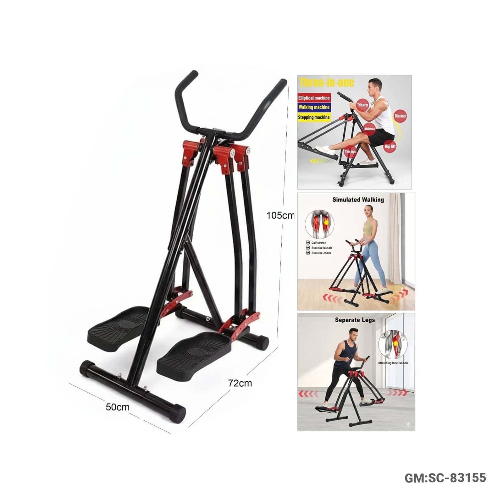 3-in-1 Indoor Space Walker – Strength, Balance & Coordination Fitness Trainer"SC-83155"