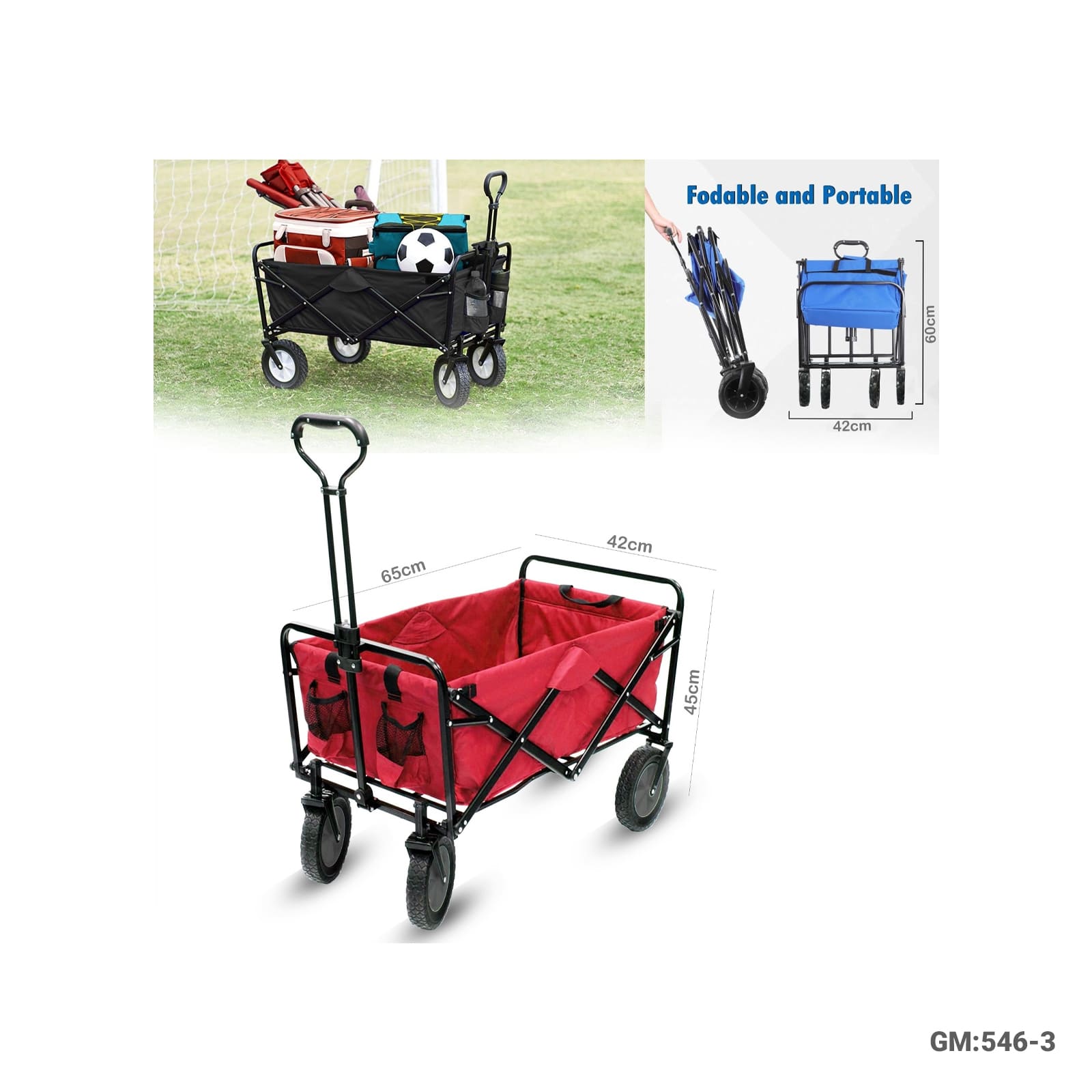 Heavy-duty folding trolley Cart "546-3"