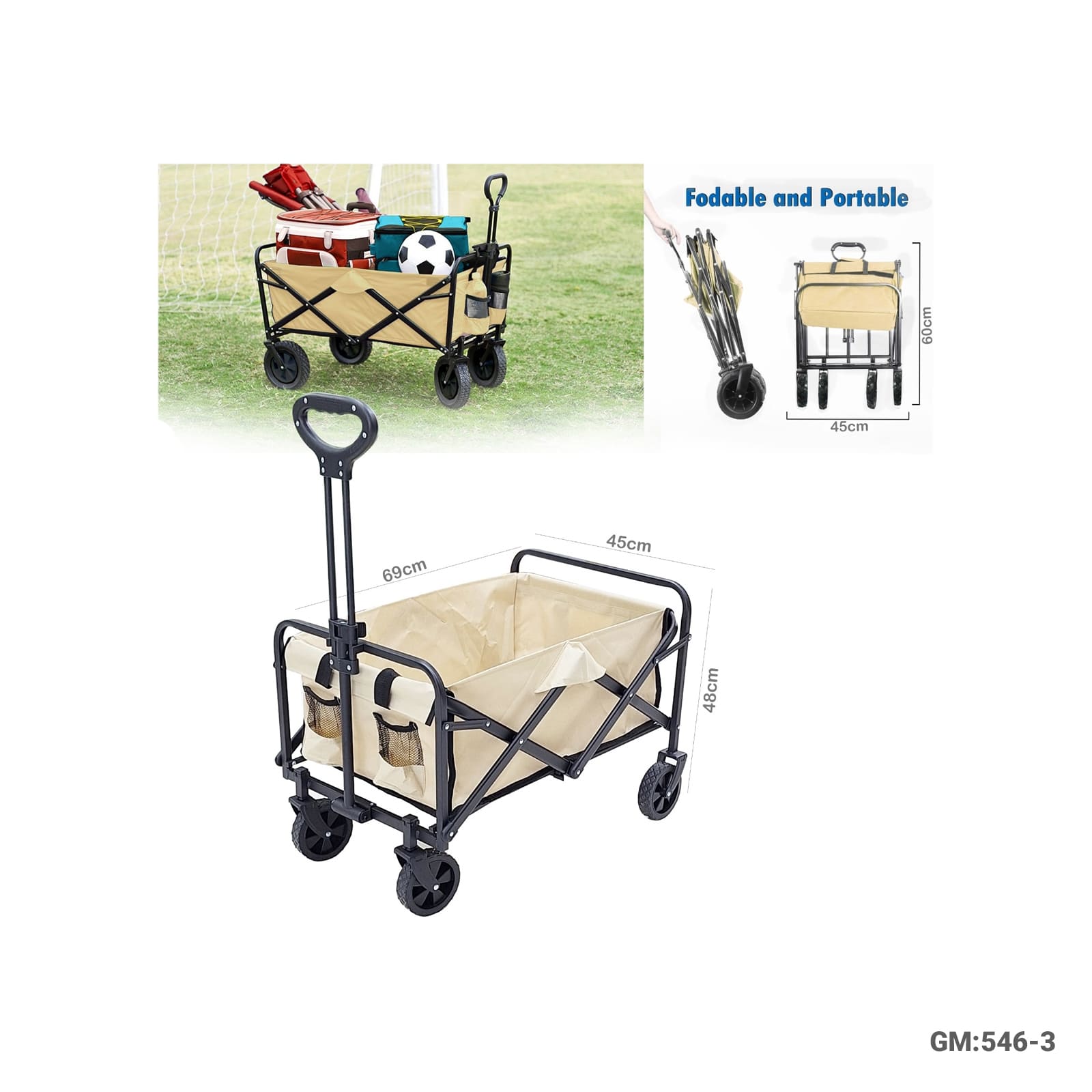 Heavy-duty folding trolley Cart "546-3"