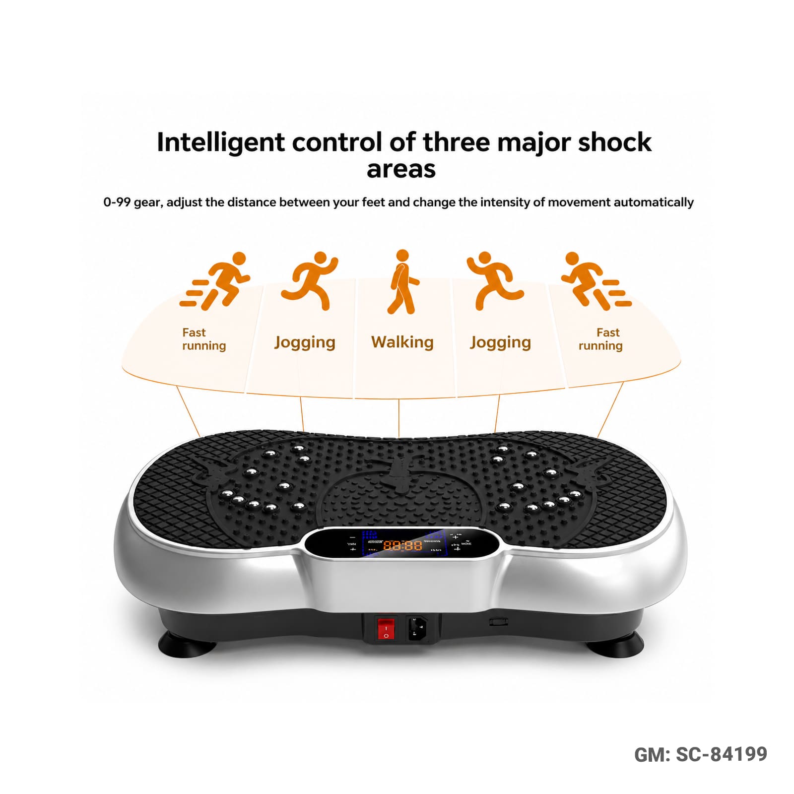 Body Slimming Vibration Plate (Fitness Vibration Platform with Remote) – SC-84199