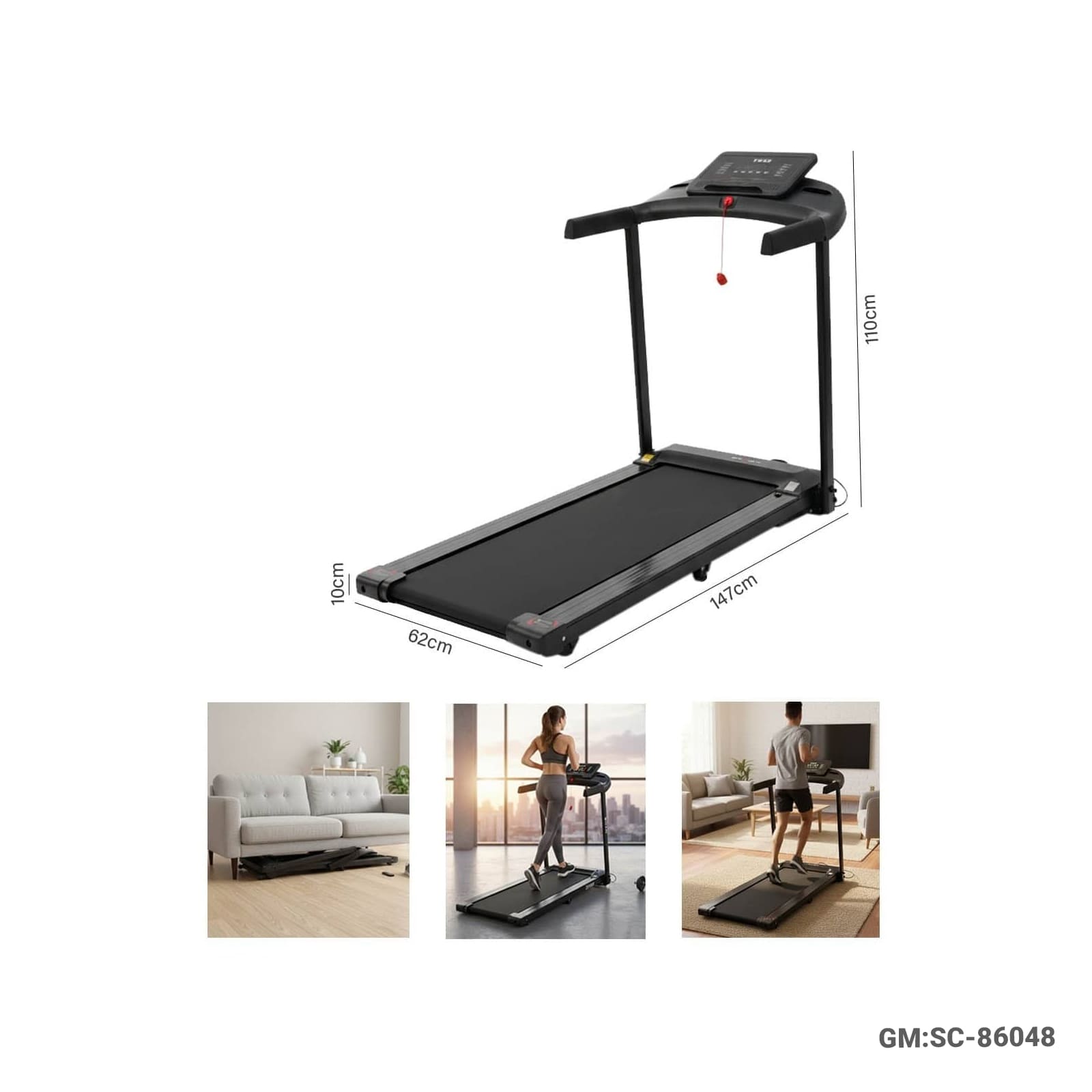 Foldable Electric Walking Treadmill – Chang Sport | SC-86048