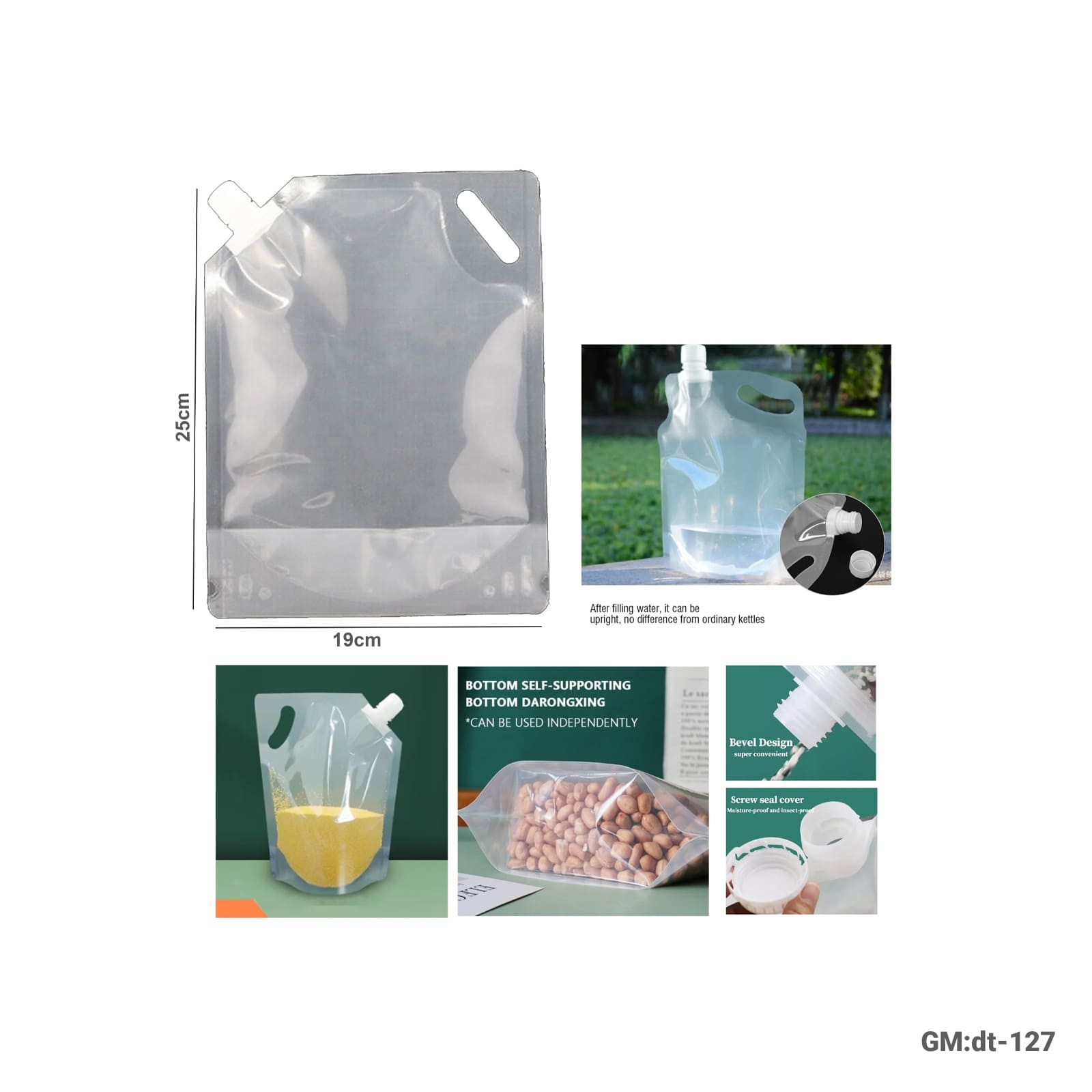 Sealed Pouch Transparent Food Storage Bag "dt-127"