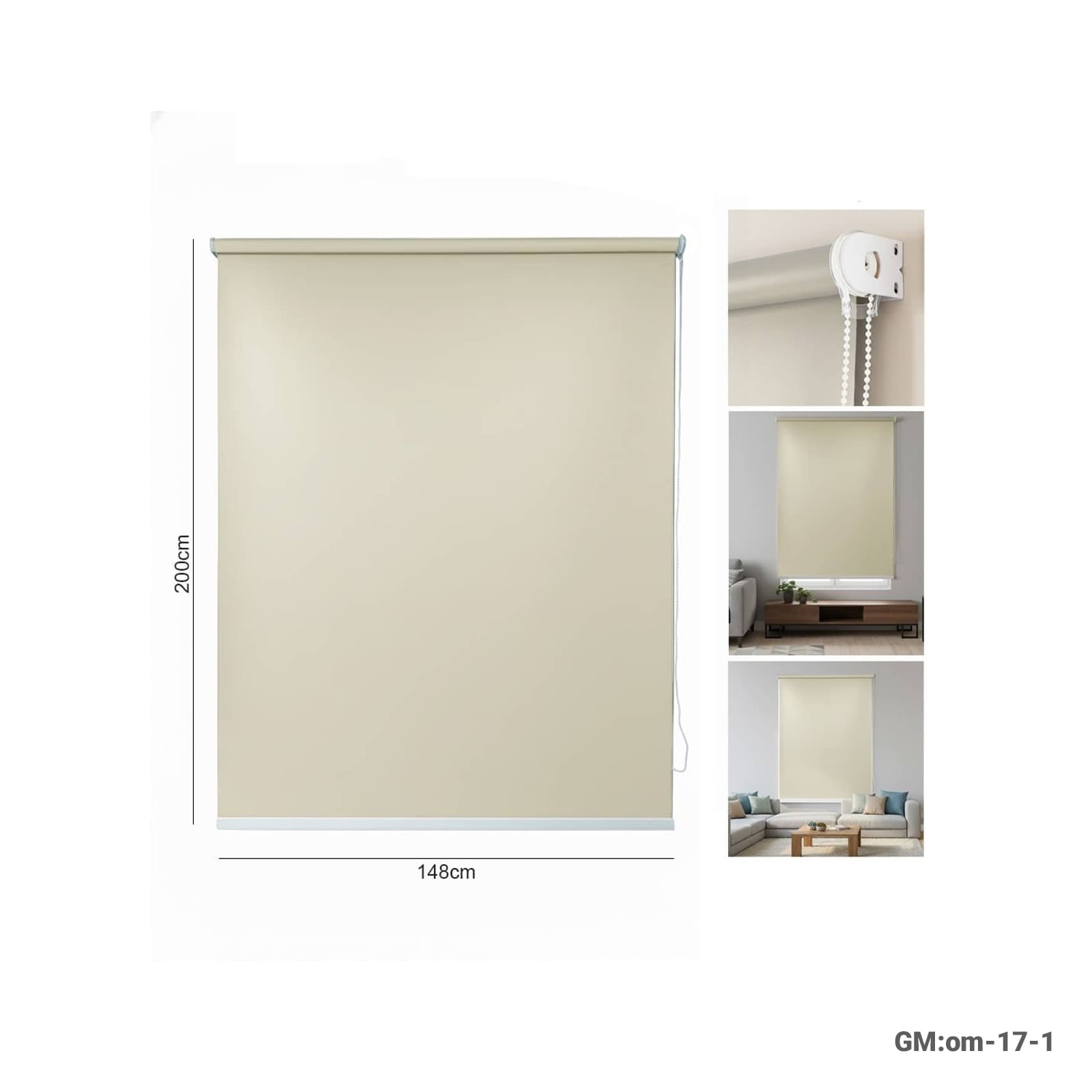 Blackout Roller Blind "om-17-1"