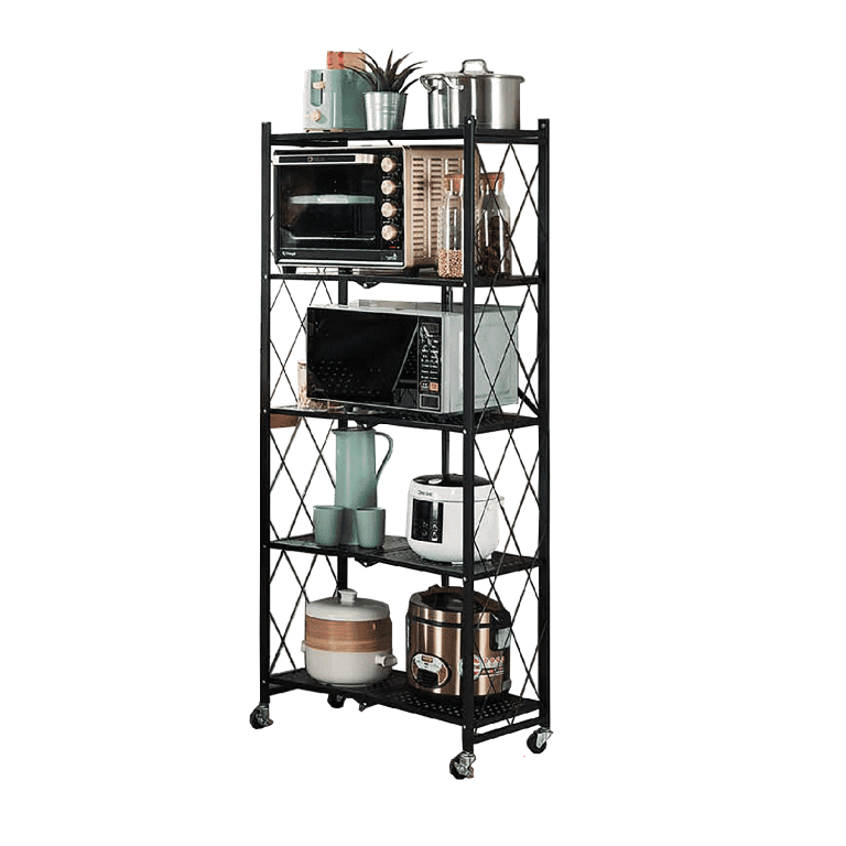 Kitchen  Folding Shelf, Multi-Function Wheel ,Storage Rack "539-4"