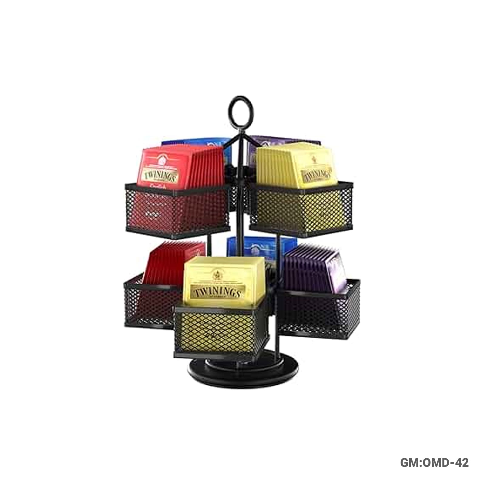 360° Rotating Tea & Coffee Bag Organizer with 8 Compartments"OMD-42"