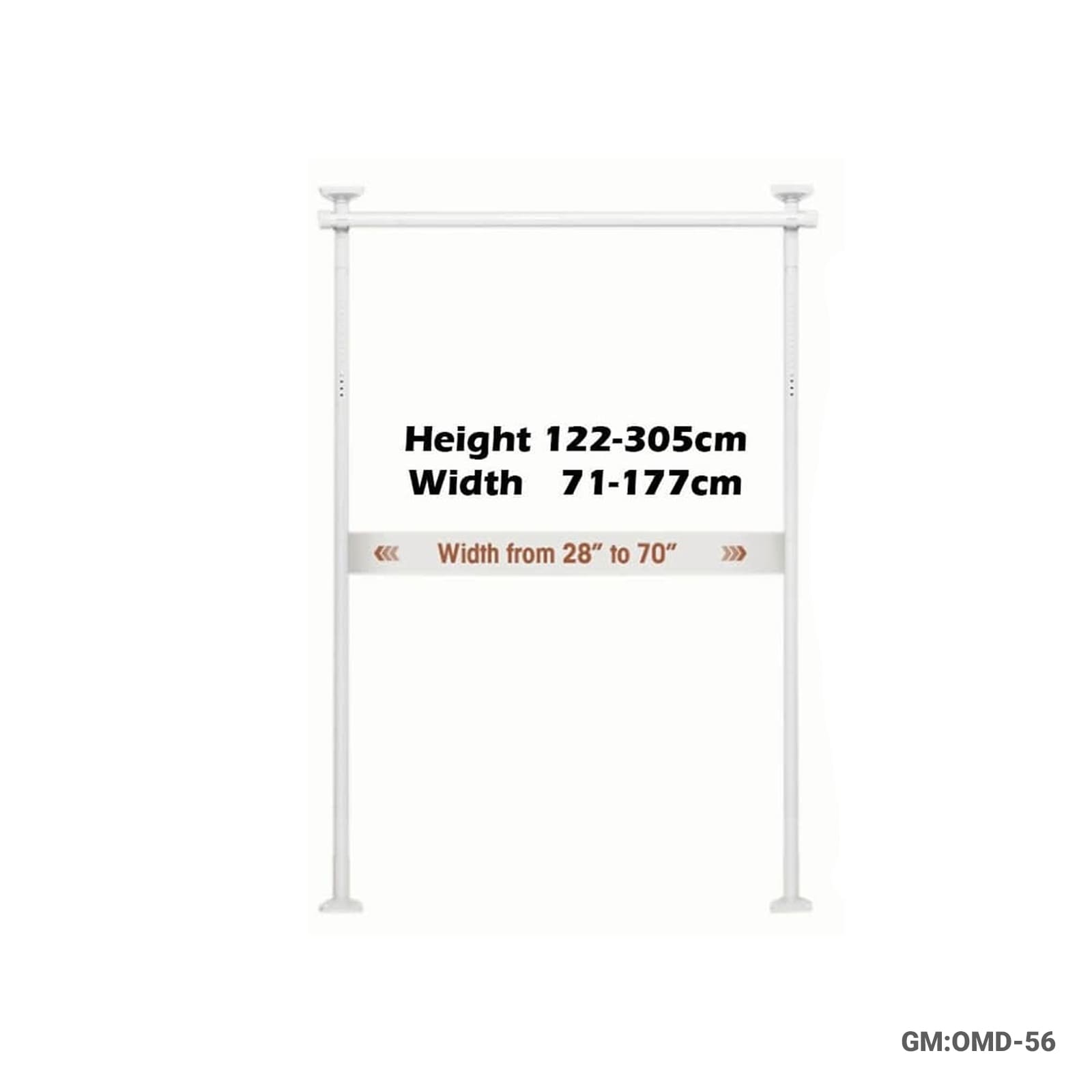 Adjustable Floor-to-Ceiling Room Divider Curtain Rod (No Drilling) | OMD-56