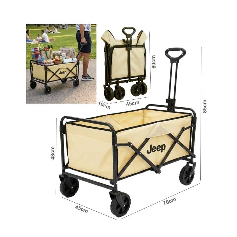 Lightweight Outdoor Foldable Wagon Cart Trolley 60kg Capacity (546-5-2)