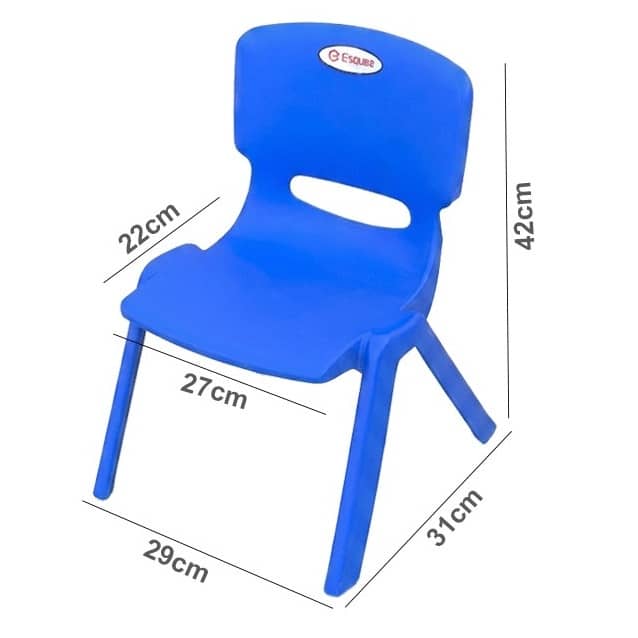 Kids Durable Plastic Chair for Classroom, Nursery, Study and Home Use 42 cm (501000)