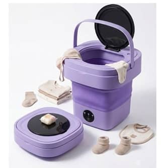 Foldable Mini Washing Machine with Spin Dryer – Portable 3-Mode Washer