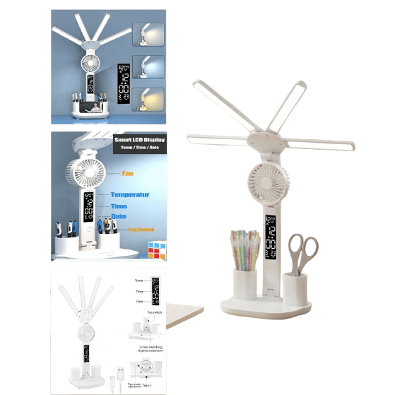 Multifunctional Dual-Head LED Desk Lamp