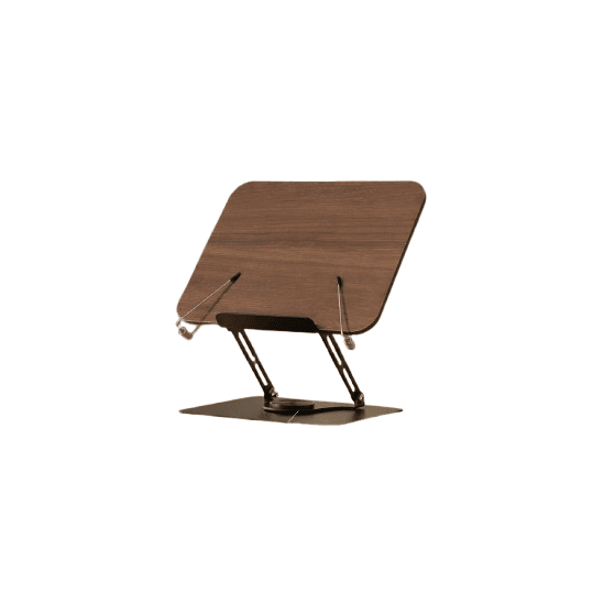 Multi-Functional Foldable Wooden Book & Laptop Stand with 360° Rotating Base (OMD-90)