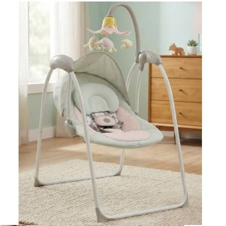 Electric Baby Swing Chair with Music, Toy Bar & Mosquito Net (0–24 Months, 16kg Max) – RC149-02