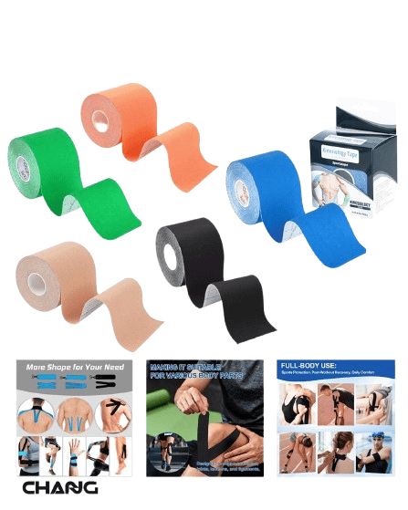 Kinesiology Muscle Tape 5cm x 5m Roll – Sports Therapy & Athletic Support Tape