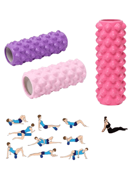 EVA Foam Massage Exercise Roller 33cm – Deep Tissue Muscle Recovery Roller