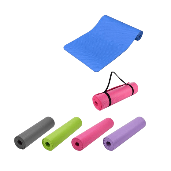 EVA Anti-Slip Yoga Workout Mat 10mm with Carry Strap – Exercise & Fitness Mat 182 × 58.5 cm