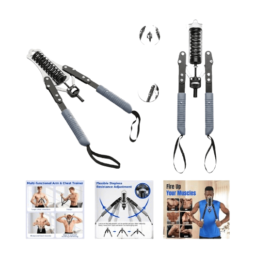 Adjustable Twister Arm Trainer & Chest Expander – 0–150kg Resistance Upper Body Strength Trainer