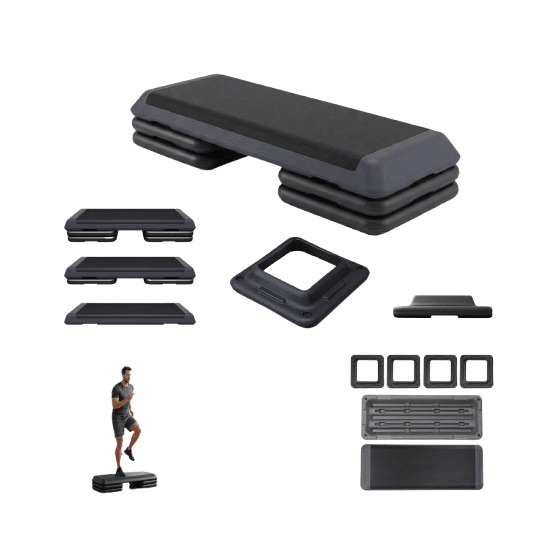 3-Level Height Adjustable Aerobic Stepper – 200kg Capacity Fitness Step Board