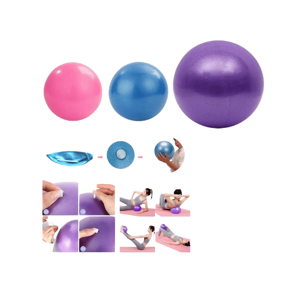 25CM Mini Anti-Burst Exercise Yoga Ball – Soft PVC Pilates & Balance Ball