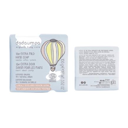 Dadaumpa Organic Certified Extra Gentle Baby Soap 100g – Extra Mild Hand Soap for 12M+