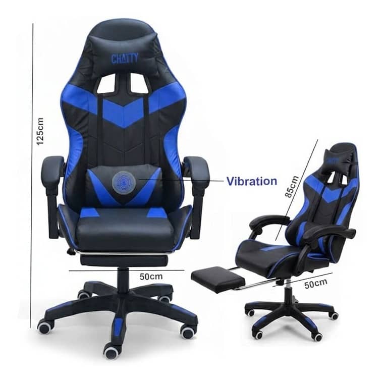 adjustable gaming chair with retractable footrest"cs-chr05"