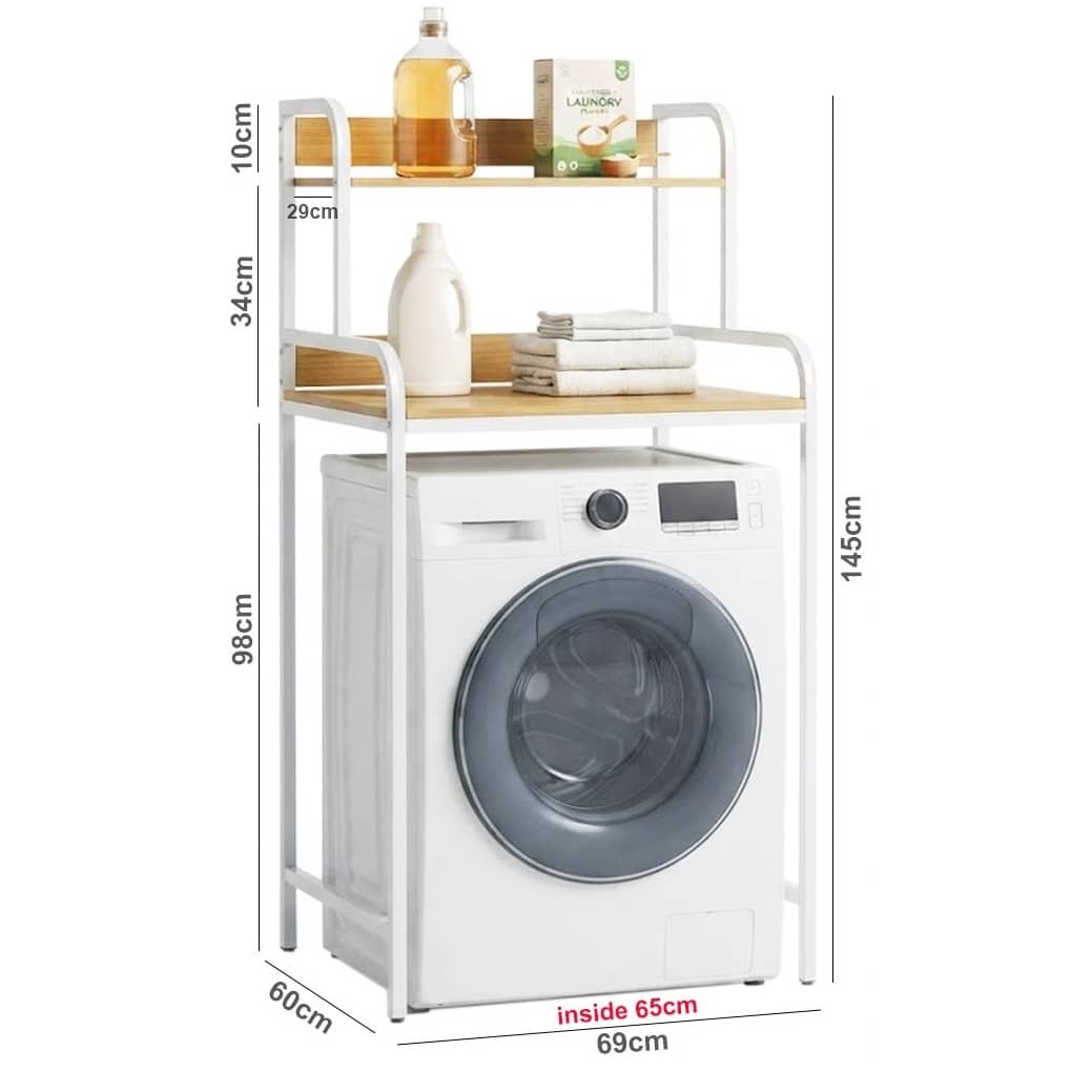 Washing Machine Storage Rack with 2-Tier Shelf Unit – Space-Saving Laundry Organizer
