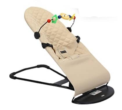 Foldable Baby Bouncer Chair with Toy Bar – Adjustable Reclining Baby Rocker 0–18 Months